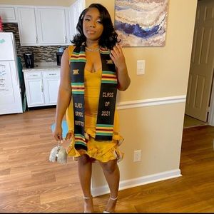 Flirty Feels Satin Dress Fashion Nova - Mustard